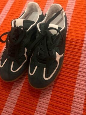 ALOHAS Dark Green and White Women's Sneakers